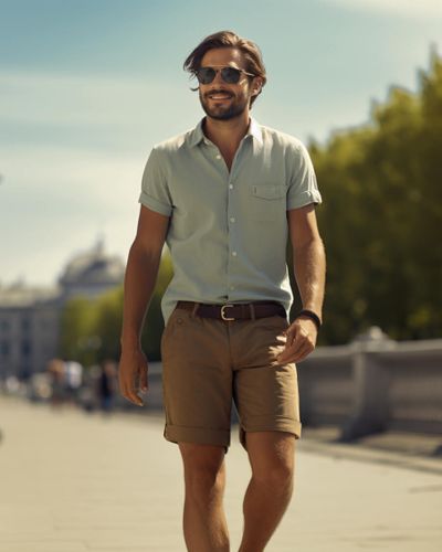 Light blue khaki outlet shorts